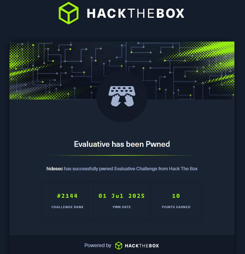 Htb Evaluative Writeup Polynomial Evaluation