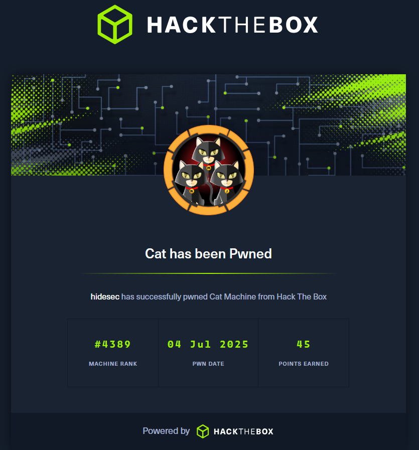 Writeup Htb Cat
