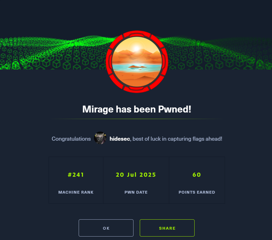 Writeup Htb Mirage 1